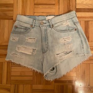 High waisted festival shorts